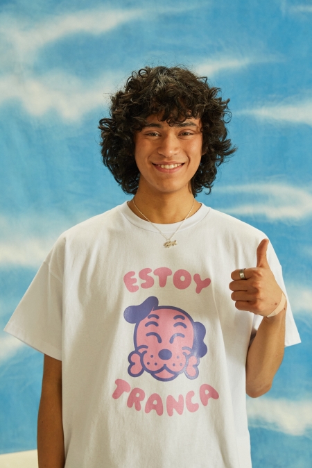 Remera Estoy Tranca Blanca